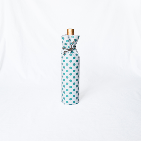 Bottle Wraps - Polka Dot - Teal (Qty 4)