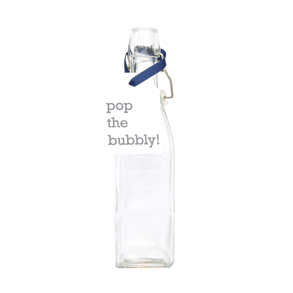 Hang Tags - Cream "Pop the bubbly!" (Qty 4)
