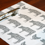 Placemats - Modern Meat Cut (Qty 20)
